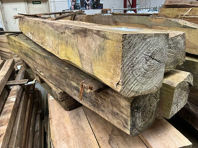 Teak houten - balken - afbeelding 3 van  3