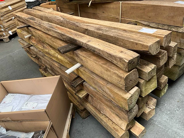 Teak houten - balken - afbeelding 3 van  5