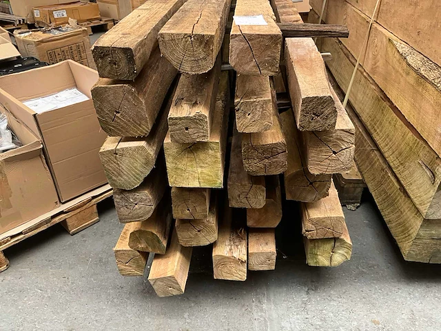 Teak houten - balken - afbeelding 4 van  5