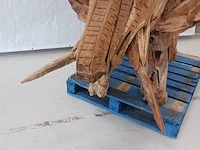Teak houten olifant, bruin, 2020 - afbeelding 12 van  12