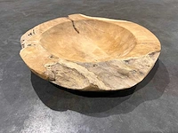 Teak houten schaal 40 cm - afbeelding 1 van  2