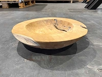 Teak houten schaal 40 cm - afbeelding 1 van  2