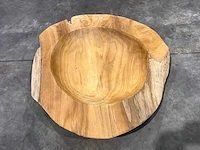 Teak houten schaal 60 cm - afbeelding 2 van  2