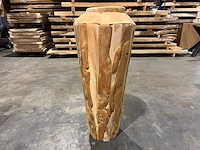 Teak houten vaas 100 cm. - afbeelding 1 van  2