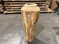 Teak houten vaas 100 cm. - afbeelding 1 van  2