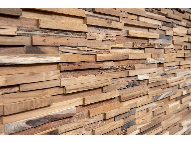 Teak houten wandpaneel jati (20x) - afbeelding 1 van  3