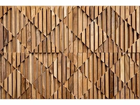 Teak houten wandpaneel modern (10x) - afbeelding 1 van  3
