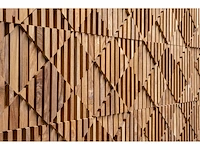 Teak houten wandpaneel modern (15x) - afbeelding 2 van  3