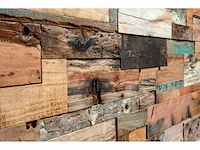 Teak houten wandpaneel scrapwood (15x) - afbeelding 1 van  2