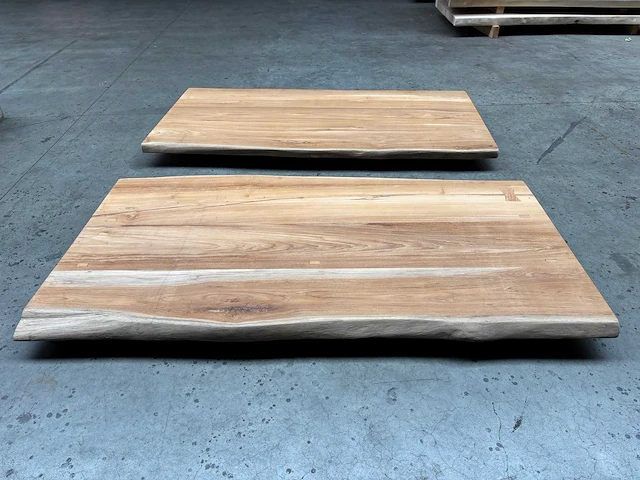 Teak tafelblad 200 cm (2x) - afbeelding 1 van  3