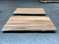 Teak tafelblad 200 cm (2x) - afbeelding 1 van  3