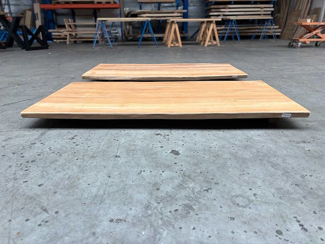 Teak tafelblad 200 cm (2x) - afbeelding 2 van  3