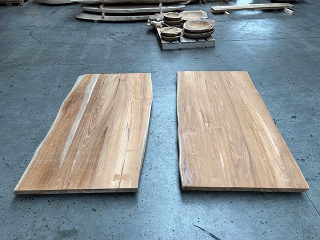 Teak tafelblad 200 cm (2x) - afbeelding 3 van  3