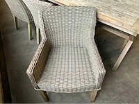 Teak tuintafel met 6 stoelen - afbeelding 8 van  8