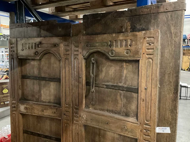 Teakhout decoratiedeuren (2x) - afbeelding 2 van  4