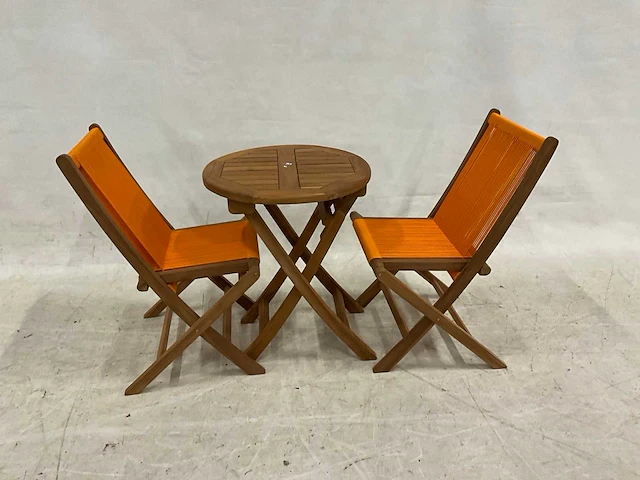 Teakhouten bistroset - afbeelding 1 van  3