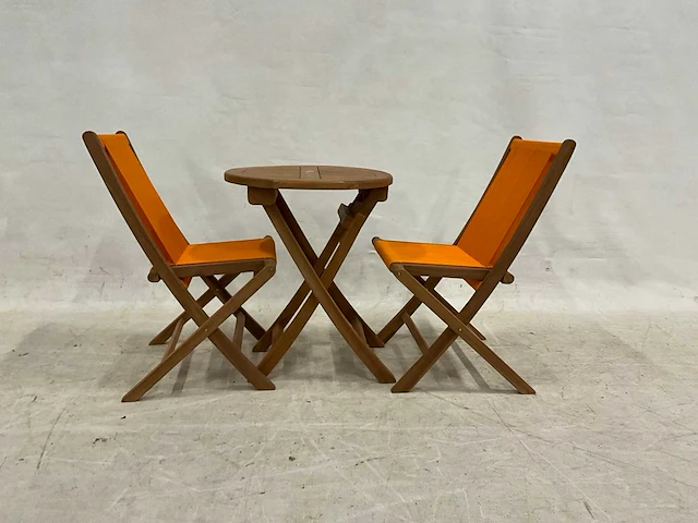 Teakhouten bistroset - afbeelding 2 van  3
