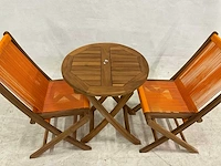 Teakhouten bistroset - afbeelding 3 van  3