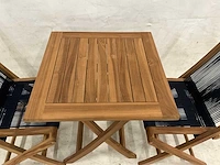 Teakhouten bistroset - afbeelding 3 van  5