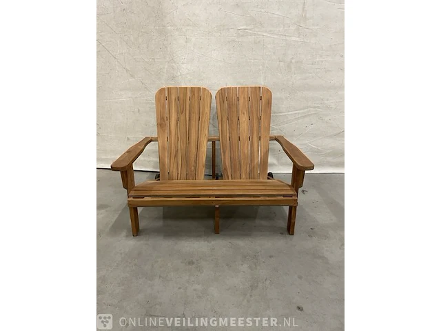 Teakhouten dubbele relax bank - afbeelding 1 van  4