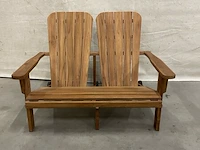 Teakhouten dubbele relax bank - afbeelding 1 van  4
