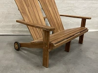 Teakhouten dubbele relax bank - afbeelding 3 van  4