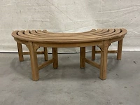 Teakhouten halve boombank - afbeelding 1 van  4