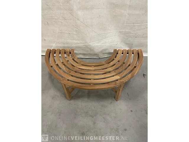 Teakhouten halve boombank - afbeelding 2 van  4