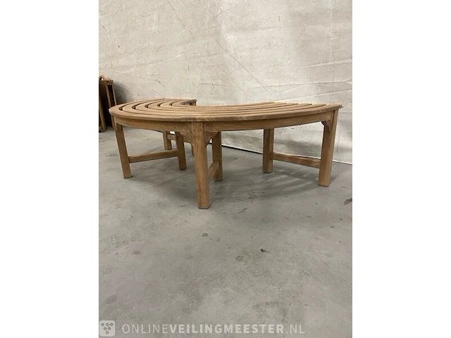Teakhouten halve boombank - afbeelding 4 van  4