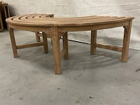 Teakhouten halve boombank - afbeelding 4 van  4