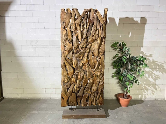 Teakhouten kamerscherm - afbeelding 1 van  7