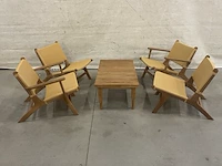 Teakhouten lounge set 120 cm - afbeelding 1 van  5