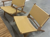 Teakhouten lounge set 120 cm - afbeelding 4 van  5