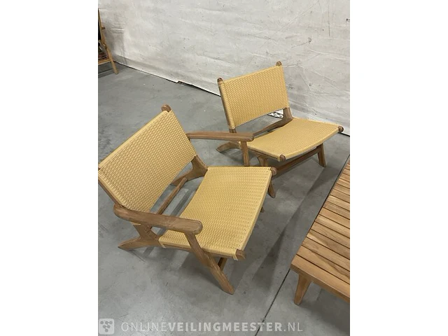 Teakhouten lounge set 120 cm - afbeelding 5 van  5