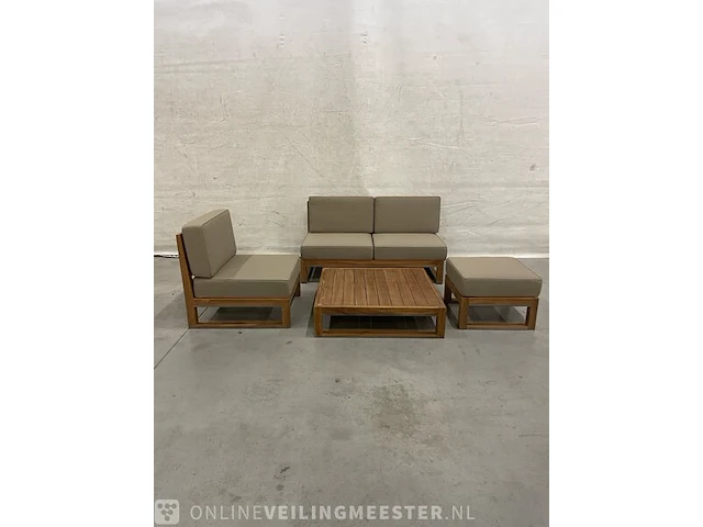 Teakhouten loungeset - afbeelding 1 van  4