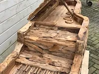 Teakhouten piano uniek item - afbeelding 5 van  9