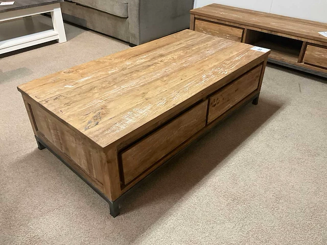 Teakhouten salontafel - afbeelding 2 van  6