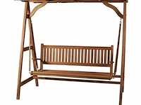 Teakhouten schommelbank 120 cm - afbeelding 2 van  5