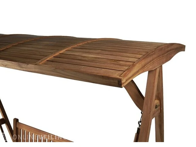 Teakhouten schommelbank 120 cm - afbeelding 4 van  5