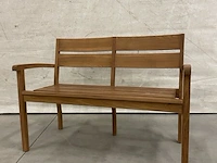 Teakhouten tuinbank 120 cm - afbeelding 2 van  4