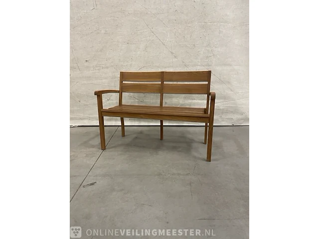 Teakhouten tuinbank 120 cm - afbeelding 1 van  4