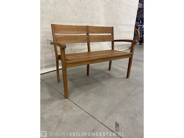 Teakhouten tuinbank 120 cm - afbeelding 4 van  4