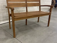 Teakhouten tuinbank 120 cm - afbeelding 4 van  4