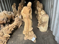 Teakhouten tuinbeeld - afbeelding 1 van  5