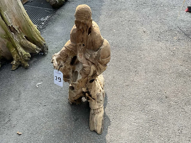 Teakhouten tuinbeeld - afbeelding 1 van  4