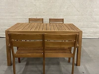 Teakhouten tuinset 160 cm - afbeelding 1 van  5