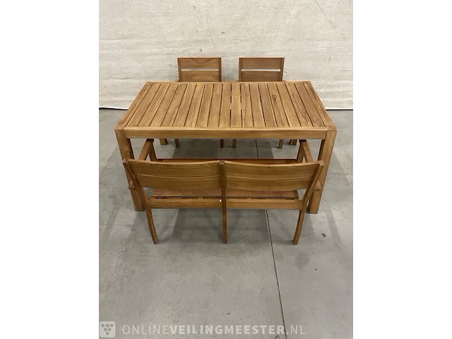Teakhouten tuinset 160 cm - afbeelding 3 van  5