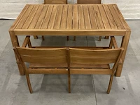 Teakhouten tuinset 160 cm - afbeelding 3 van  5