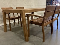 Teakhouten tuinset 160 cm - afbeelding 4 van  5