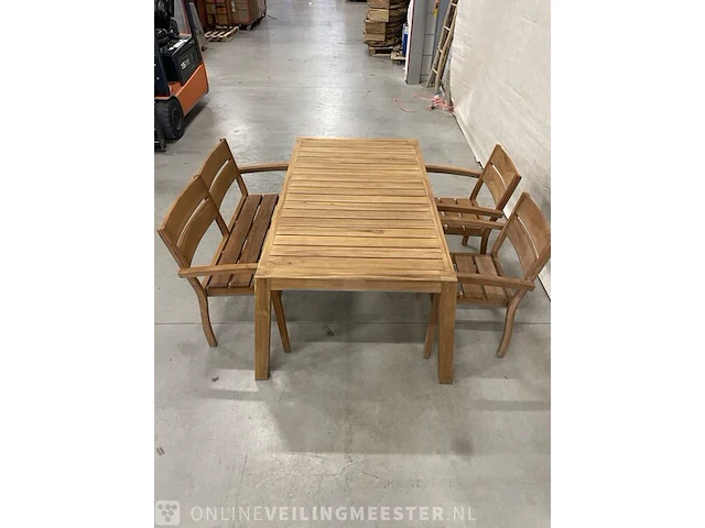 Teakhouten tuinset 160 cm - afbeelding 5 van  5